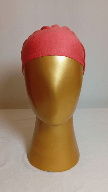 Plain Tie Back Cap  - Salmon Pink